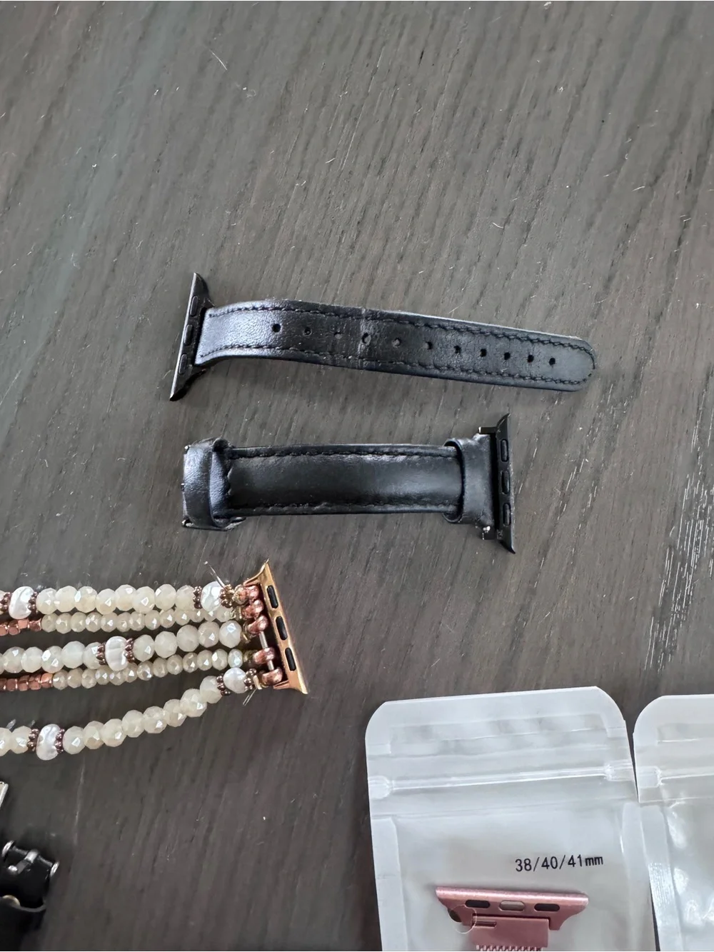 Apple Watch Accessory Lot — Black, Rose Gold, Pink, Gray, Burgundy